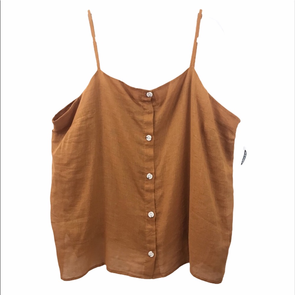 🎈NEW Linen Blend Button Front Cami